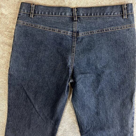 Vintage Forever 21 Jeans Dark Wash Flare Split Hem Women's M Made in USA - Picture 6 of 11